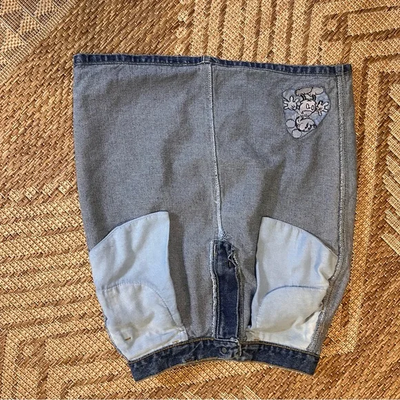 Vintage Disney Blue Denim Skirt with Mickey Embroidery Size XS - Picture 7 of 12